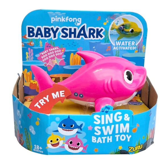 Baby Shark Toys Baby Shark Sing And Swim Bath Toy Water Activated
